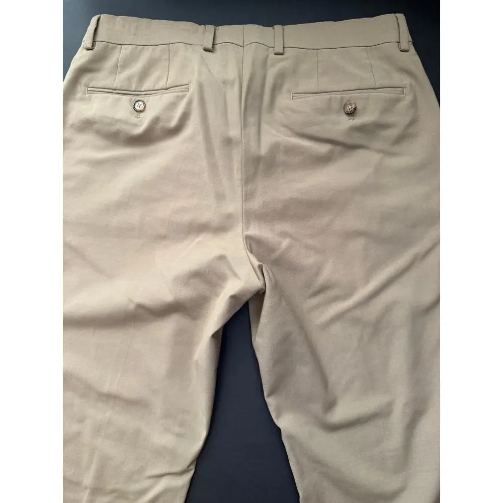 Lauren Ralph Lauren Men’s 32x30 High‑Performance Wool Pants – Tan Khaki